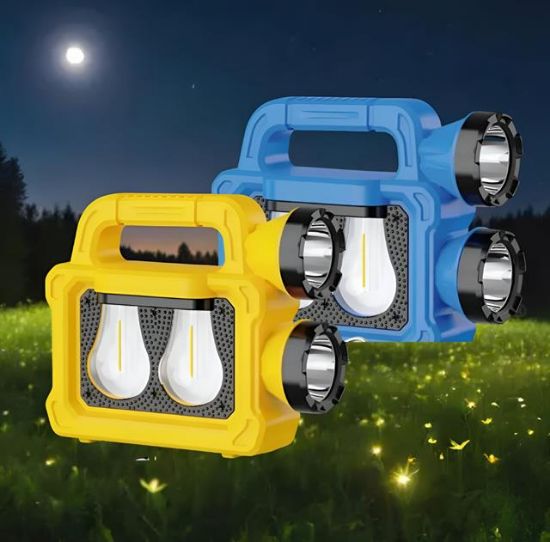 Powermaster PM-26930 Solar Panelli 6 Işık Modlu Powerbank Özellikli 2400mAh Type C Giriş 5V Led Kamp Feneri  resmi