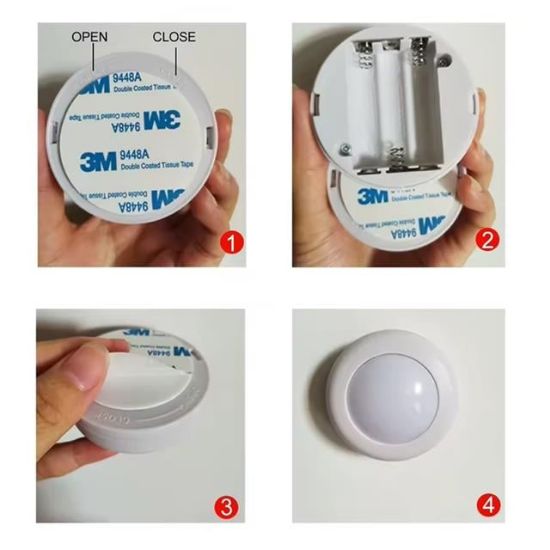 PowerMaster PM-26973 RGB Gün Işığı Led Raf Duvar Aydınlatma 3XAAA Pil İle Çalışır (Tekli) resmi