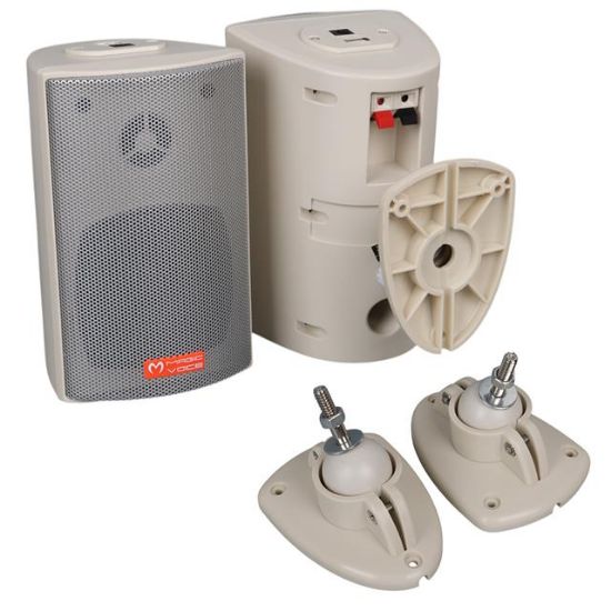MagicVoice MV-16 7.5 CM 30 Watt Komütatörlü Hat Trafolu Beyaz Sütun Hoparlör (2'li Takım) resmi