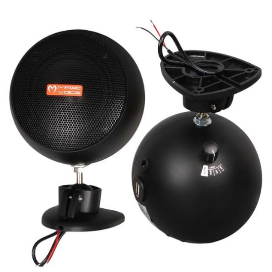 MagicVoice MV-13 7.5 CM 20 Watt Komütatörlü Hat Trafolu Siyah Sütun Sarkık Hoparlör (2'li Takım) resmi