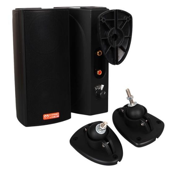 MagicVoice MV-19 2x7.5 CM 40 Watt Komütatörlü Hat Trafolu Siyah Sütun Hoparlör (2'li Takım) resmi