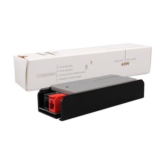 PowerMaster PM-26842 12/24/36/48 Volt 3 Amper 60 Watt Metal Kasa Kademeli Adaptör Voltaj Göstergeli 128x42x27mm resmi