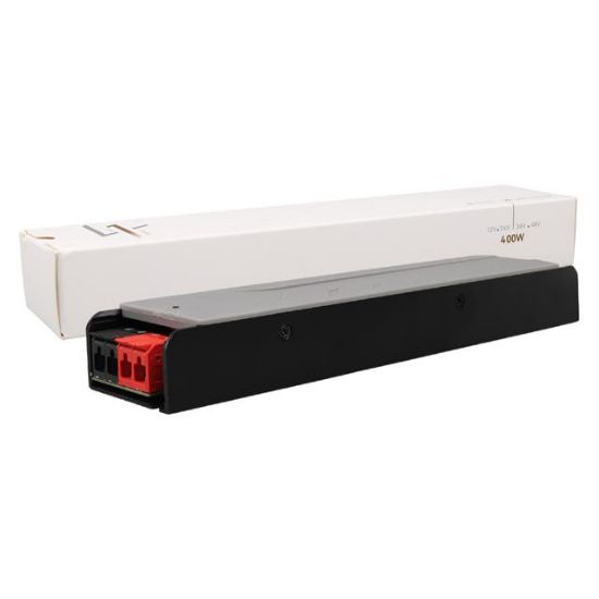 PowerMaster PM-26846 12/24/36/48 Volt 11 Amper 400 Watt Metal Kasa Kademeli Adaptör Voltaj Göstergeli 238x51x30mm resmi