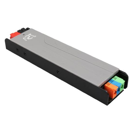 PowerMaster PM-26845 12/24/36/48 Volt 9 Amper 300 Watt Metal Kasa Kademeli Adaptör Voltaj Göstergeli 218x51x27mm resmi