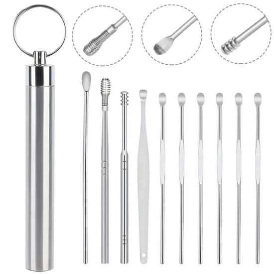 Sunup SN-27132 Paslanmaz Çelik 10'lu Kulak Temizleme Seti resmi