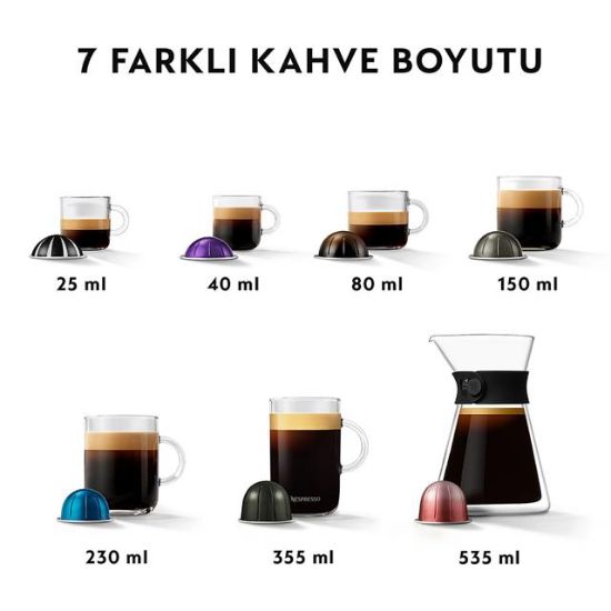 NESPRESSO VERTUO NEXT C MATT BLACK KAPSÜL KAHVE MAKİNESİ resmi
