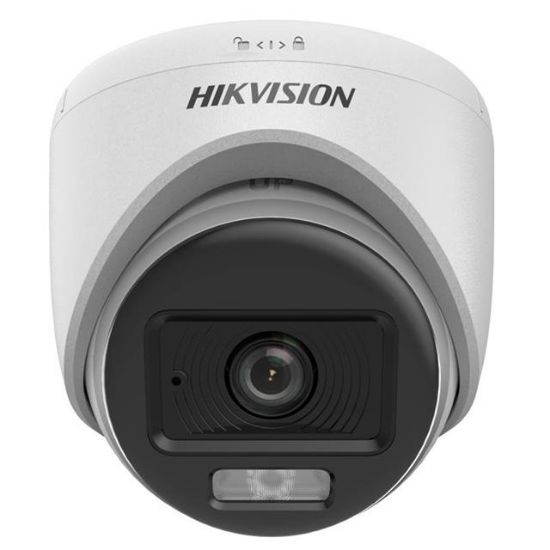 Hikvision TVI-AHD 2MP 2.8mm Sabit Lensli ColorVu IR Turret Dome Analog Kamera (DS-2CE70DF0T-LPFS) resmi