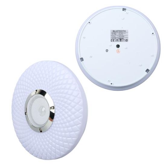 POWERMASTER PM-27329 BEYAZ 30*6 CM 24 WATT BLUETOOTH HOPARLÖRLÜ TAVAN AYDINLATMA resmi