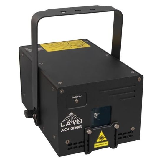 Layu AC-03RGB 3 Watt RGB Lazer 25Kpps Double Safety Design SD Card DMX ILDA Analog resmi