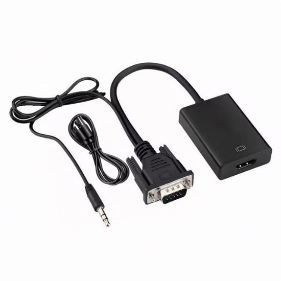 X-Level XCC7804 Ses Girişli VGA TO HDMI Dönüştürücü (45 CM AUX Kablo 15 CM VGA Kablo) resmi