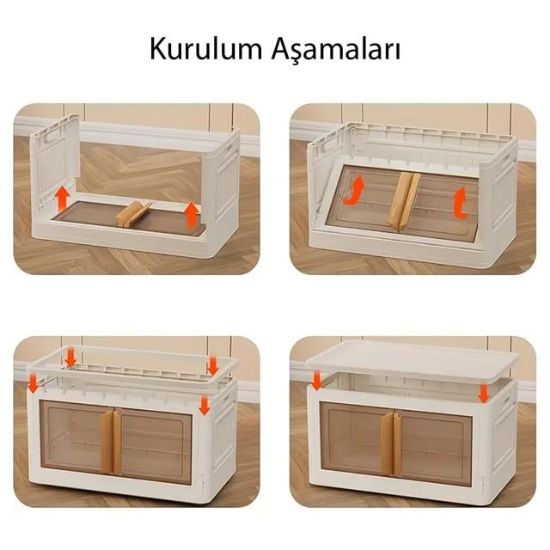 SUNUP SN-25883 40X64X37CM 72L KATLANABİLİR SAKLAMA KUTUSU resmi