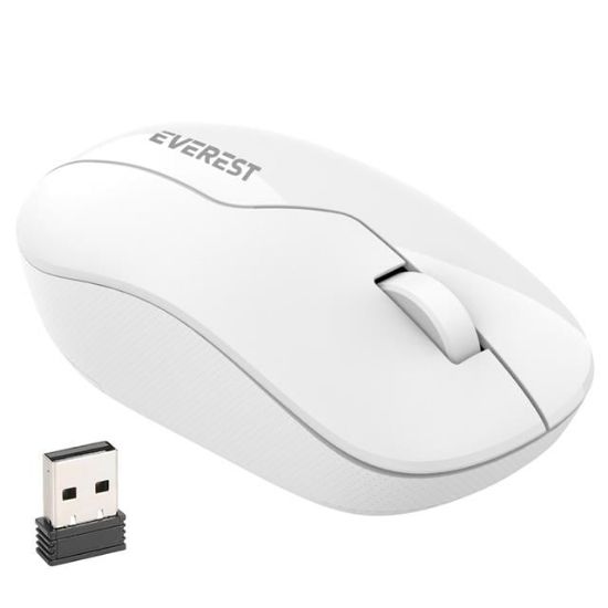 Everest SMW-973 USB Beyaz 2.4Ghz 1200DPI Kablosuz Optik Mouse 5 Metre Menzilli resmi