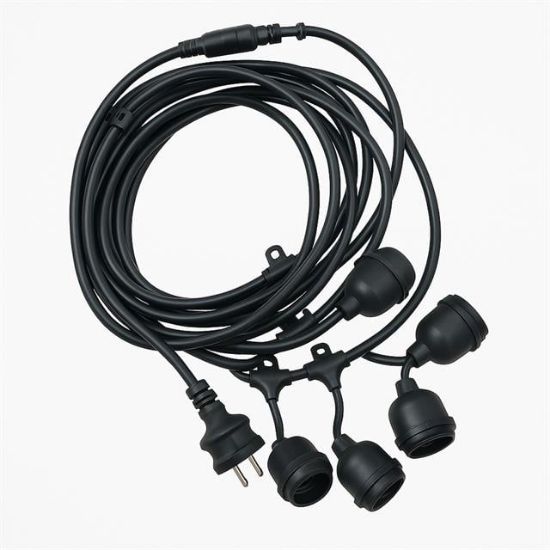 Ledx KB00001 5'li E27 Duy Sıralı 5 Metre Lamba Kablosu (5 Adet Duy İçerir) resmi