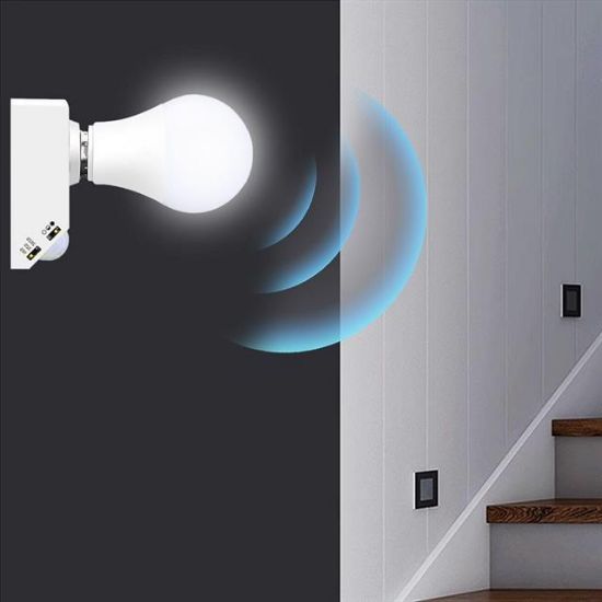 LEDX DY-102 ABS 360 PIR HAREKET SENSÖRLÜ E27 DUY APARATI resmi