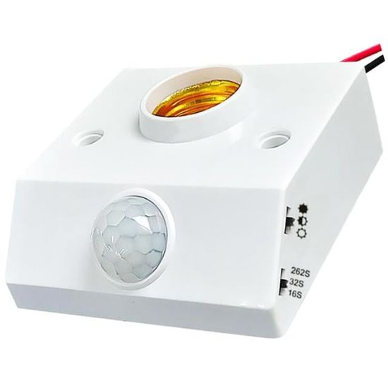 LEDX DY-102 ABS 360 PIR HAREKET SENSÖRLÜ E27 DUY APARATI resmi