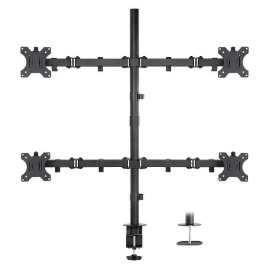 PowerMaster PM-054 13-27'' Dörtlü (Quad) Mekanik LCD-LED Gaming Monitör Tutucu Masa Stand Askı Aparatı resmi