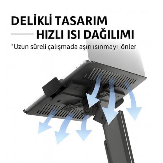 PowerMaster PM-252D-J 13-32'' Amortisörlü Stand Çift Kol LCD-LED Gaming Monitör Laptop Tutucu Masa Askı Aparatı resmi