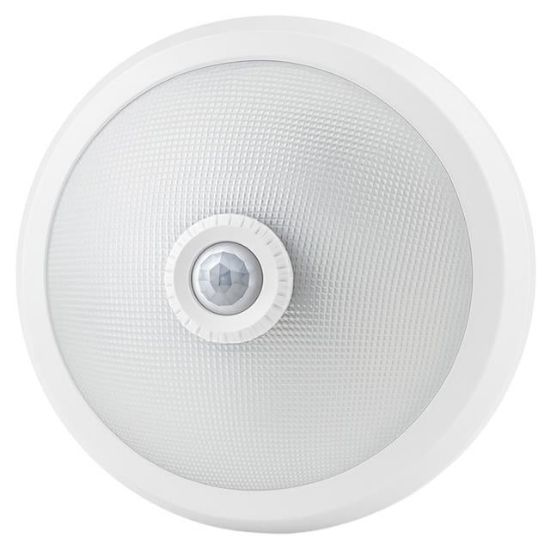 Ledx AL-S205 E27 Çift Duylu Hareket Sensörlü Beyaz Cam Tavan Armatür 300x300x90mm resmi