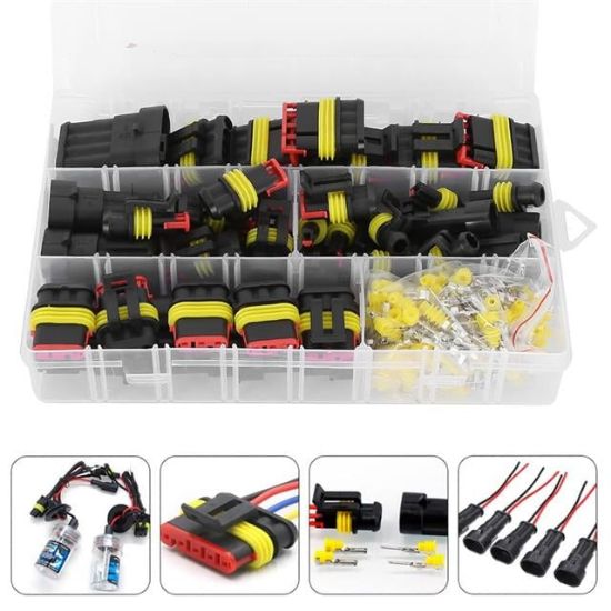 PowerMaster PM-28532 HID JST Konnektör Seti Oto Elektrik Kablo Soketleri Su Geçirmez 352 Parça resmi