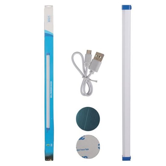 PowerMaster T570 70cm 100W Çubuk Portatif LED Işıldak Şarjlı Tüp Lamba 1800mAh resmi