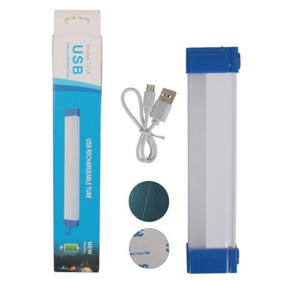 PowerMaster T515 17cm 20W Çubuk Portatif LED Işıldak Şarjlı Tüp Lamba 800mAh resmi