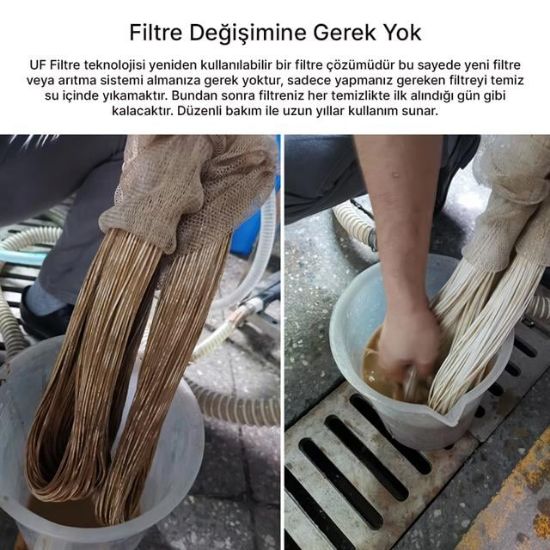 PowerMaster PM-28654 Ana Hat Su Arıtma Sistemi 10.000 L/Saat Paslanmaz Çelik Gövdeli Yıkanabilir UF-PVDF Filtreli resmi