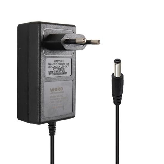 Weko 8.4 Volt - 2 Amper 5.5x2.5mm Uçlu Priz Tip Kırmızı Yeşil Ledli Yerli Üretim Akü Şarj Adaptörü resmi