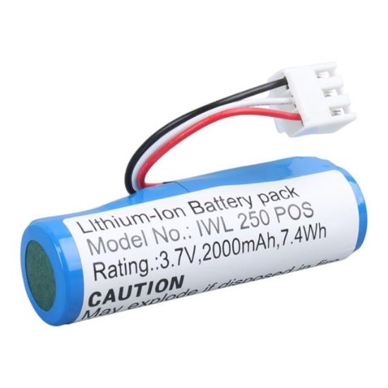 Efcell IWL250 3.7 Volt 2000mAh 18650 Lityum LI-ION Pos Cihazı Terminal Pili (12x7mm 3 Pin Soketli) resmi