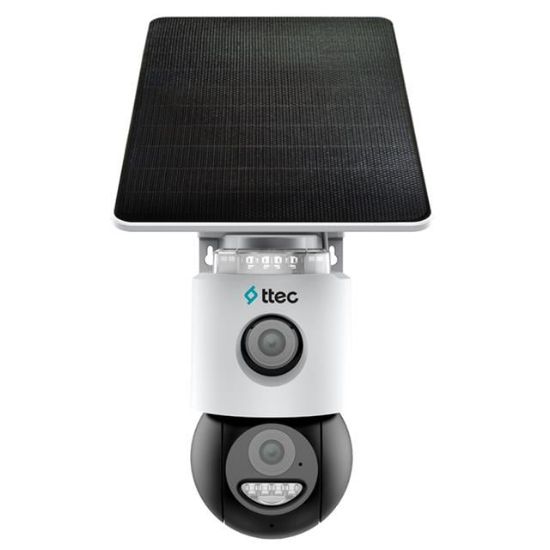 Ttec SLR-3320S-MH/SL-4G 3+3 MP Çift Kameralı Solar Panelli Sesli Gece Renkli Sim Kart Destekli 4G PTZ IP Kamera resmi
