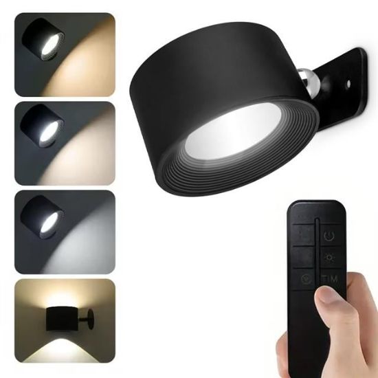 Ledx AL-SK-BD80A Çift Yönlü Kumandalı Duvar Aplik Çalışma Lambası 3000K-4000K-6500K resmi