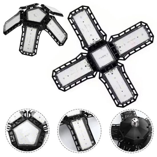 Ledx Ayarlanabilir Açılı 4 Kanatlı 108 Smd Ledli Galaxy Projektör Işığı 50W 5500 Lumen E27 32cm Çap resmi