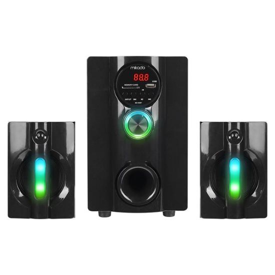Mikado MD-95BT 20W Siyah Multimedya FM/BT/SD/USB Speaker Hoparlör 2+1 Ses Sistemi resmi