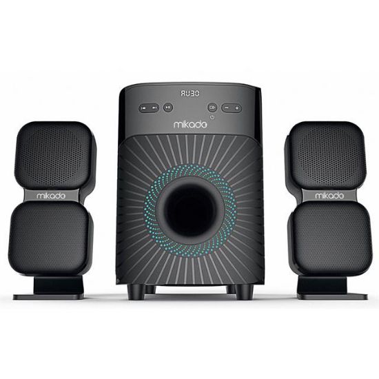 Mikado MD-360BT 2+1 38W BT/AUX/USB/FM/LED Ekran Multimedia Speaker Ev Sinema Sistemi resmi