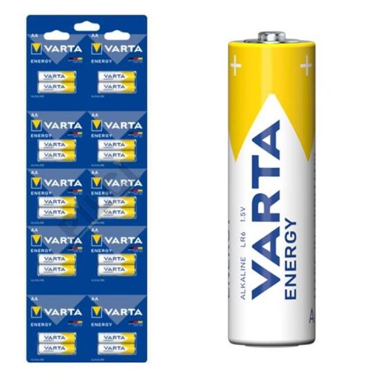 Varta 1.5 Volt Alkalin AA Kalem Pil 2'li Yırtmalı (20'li Kartela Paket) resmi