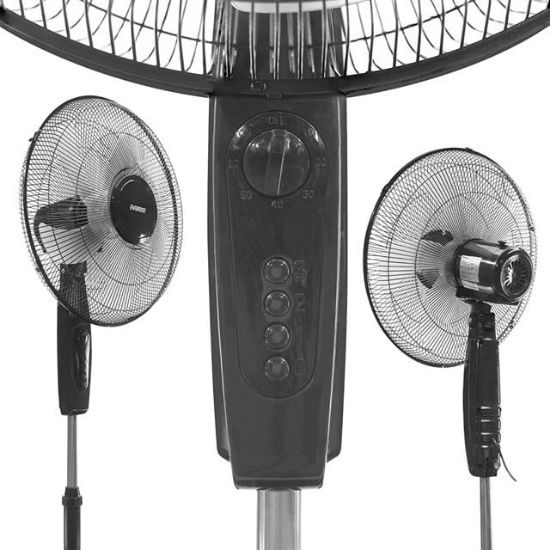 Everest FAN11 Cool Air 16'' 45 Watt 5 Pervaneli 3 Kademe 1200RPM Zaman Ayarlı Vantilatör Siyah resmi