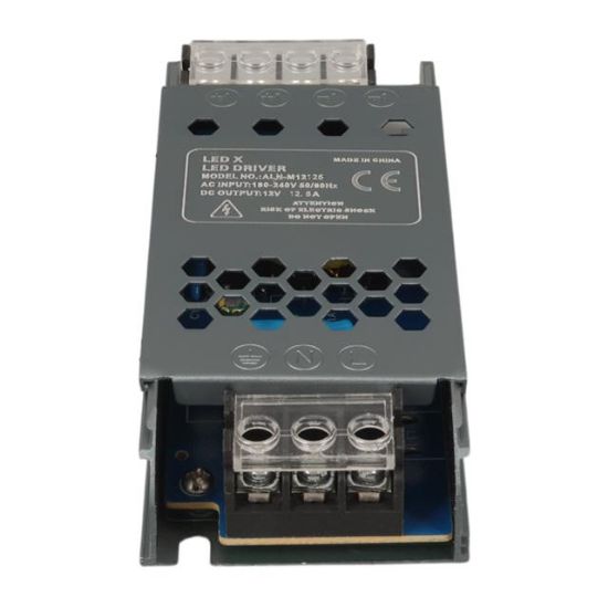 Ledx ALN-M12125 12 Volt 12.5 Amper 57x24x12mm Ultra Slim Metal Kasa Adaptör resmi