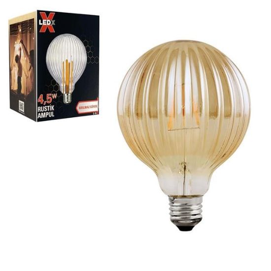 Ledx G-95 Kırılmaz Gövde 4,5 Watt Çizgili Rustik Ampul resmi