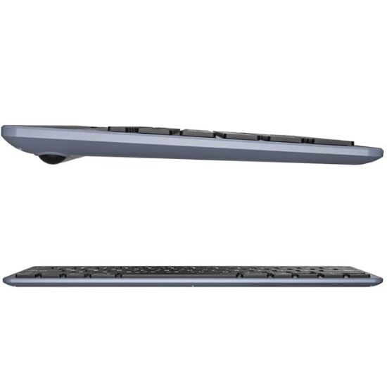 Lenovo Lecoo BK100 Bluetooth V3.0 Çoklu Cihaz Uyumlu Şarj Edilebilir Kablosuz Gri Türkçe Q Klavye resmi