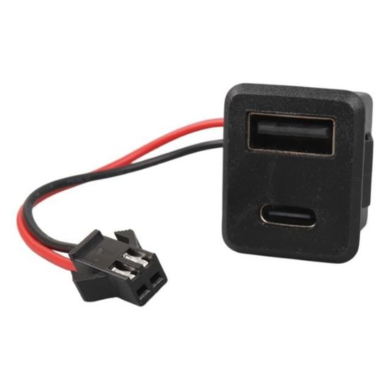 IC-266T-4 Pano Tip Kare Type-C + USB Şarj Soketi Bağlantı Modülü resmi