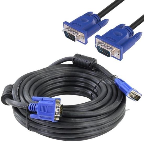 Hytech HT-VGA15 15 Pin Erkek/Erkek 15 Metre Vga Görüntü Aktarma Kablosu              resmi