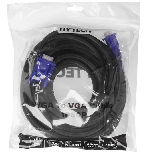 Hytech HT-VGA15 15 Pin Erkek/Erkek 15 Metre Vga Görüntü Aktarma Kablosu              resmi
