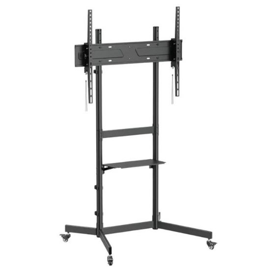 Vontech V1044VE 55''-100'' Uyumlu Tekerlekli Ayaklı Raflı LCD-LED TV Sehpası Standı resmi