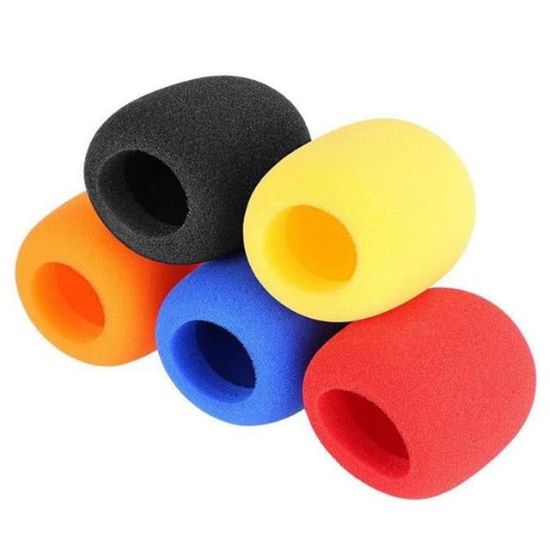 Tenon ZE-7130 5'li Standart 5 Renk El Mikrofon Süngeri (Sarı-Turuncu-Kırmızı-Mavi-Siyah) resmi