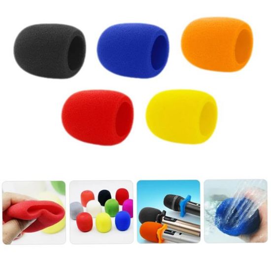 Tenon ZE-7130 5'li Standart 5 Renk El Mikrofon Süngeri (Sarı-Turuncu-Kırmızı-Mavi-Siyah) resmi