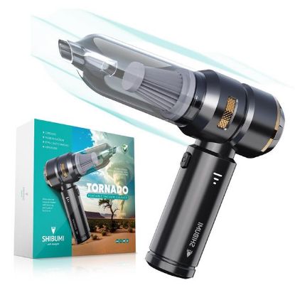 Shibumi Tornada 100 Watt 6000mAh 16000pa Çekiş Gücü 8 Adet Başlıklı Şarjlı Güçlü Üfleme Araç İçi Süpürge resmi