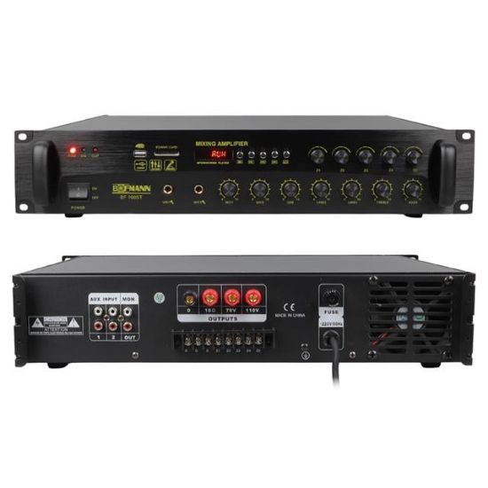 Bofmann BF-1005T 1000 Watt USB-SD-Bluetooth Hat Trafolu 5 Bölgeli Mixer Anfi resmi