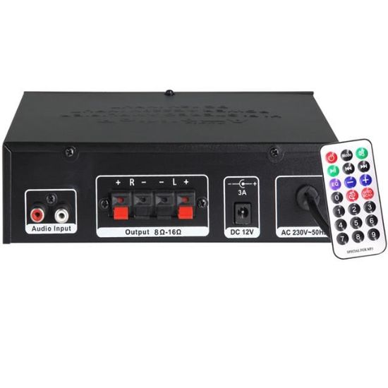 Notel Not-306 2X20W 4-8 Ohm Usb/Sd Girişli Bluetoothlu 2 Mikrofon Girişli Trafosuz Stereo Mini Anfi resmi