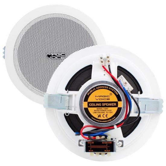 MAGICVOICE MV-11087 16 CM MAX 20 WATT 100 VOLT TRAFOLU ALÇIPAN HOPARLÖR resmi