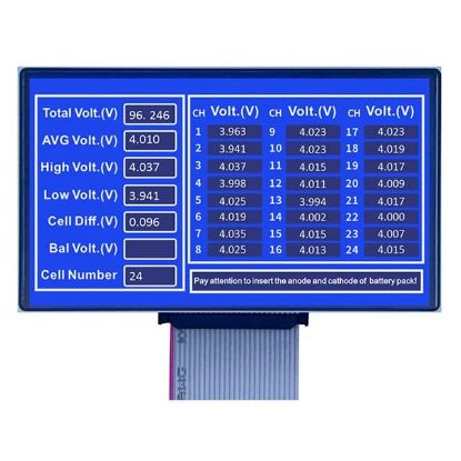 Powtify M6T24 Kasasız 24S Kanallı Yüksek Hassasiyetli Lityum Batarya Gerçek Zamanlı Voltaj Analizörü resmi