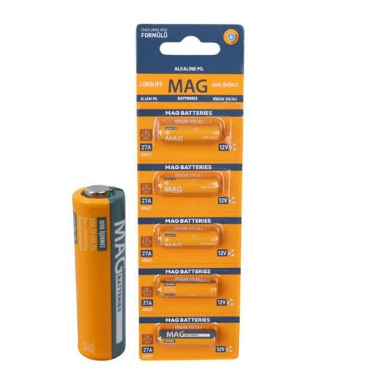 Mag Batteries MG-27 27A 12 Volt İnce Alarm Pili (5'li Blister Paket) resmi